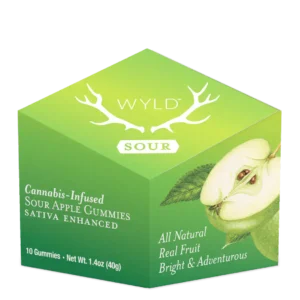 wyld sour apple sativa enhanced gummies
